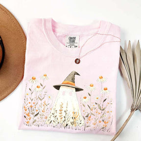 Retro Halloween Fall Aesthetic Daisy Flower T-Shirt