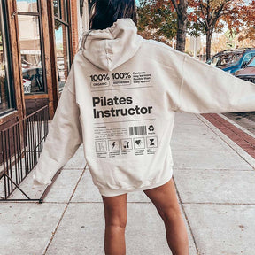 Funny Pilates Teacher Instructor Hoodie