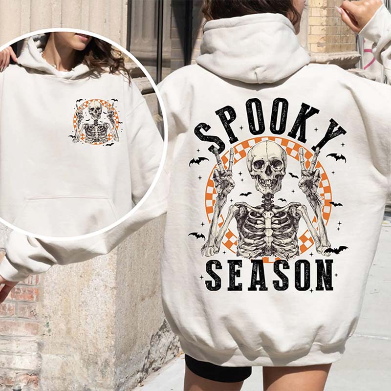 Spooky Season Skeleton Halloween Party Hoodie