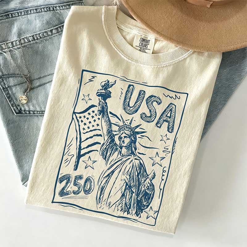 Statue of Liberty USA 250 Vintage America T-Shirt