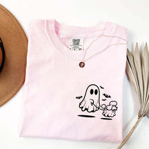 Ghost Dog And Bat Halloween T-Shirt