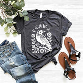 Black Gothic Crow Trendy Bird T-Shirt