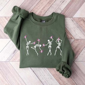 Dancing Skeletons Breast Cancer Sweatshirt