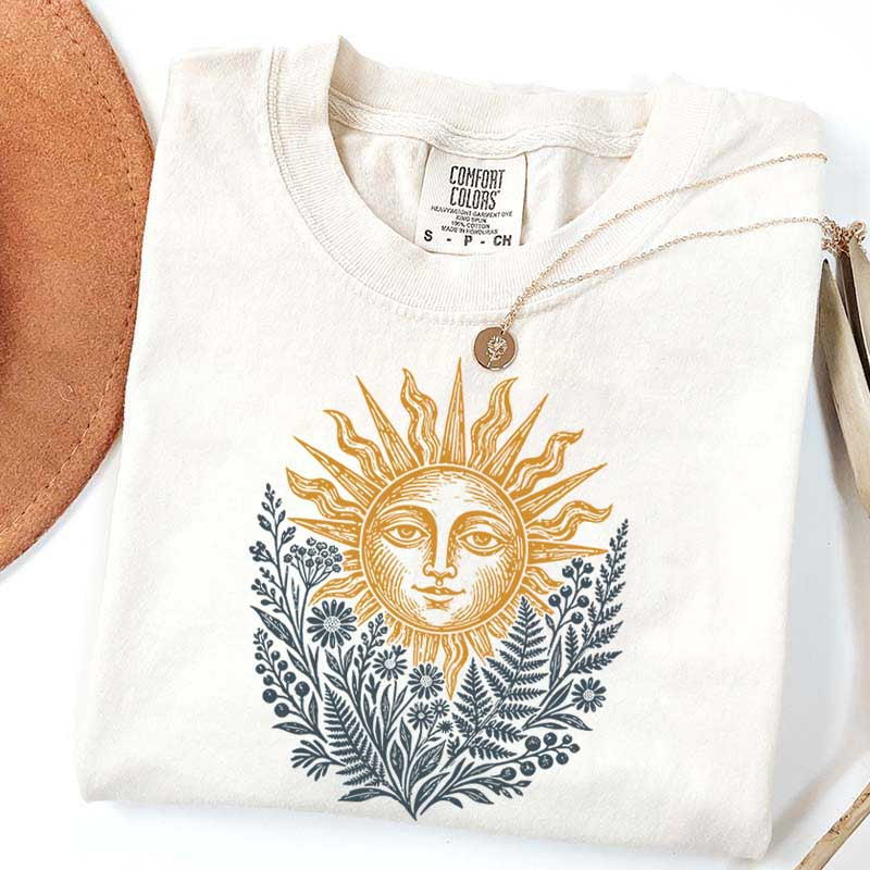 Vintage Mystical Celestial Sun T-Shirt
