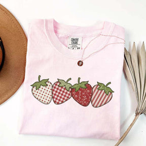 Vintage Strawberry Printed T-Shirt