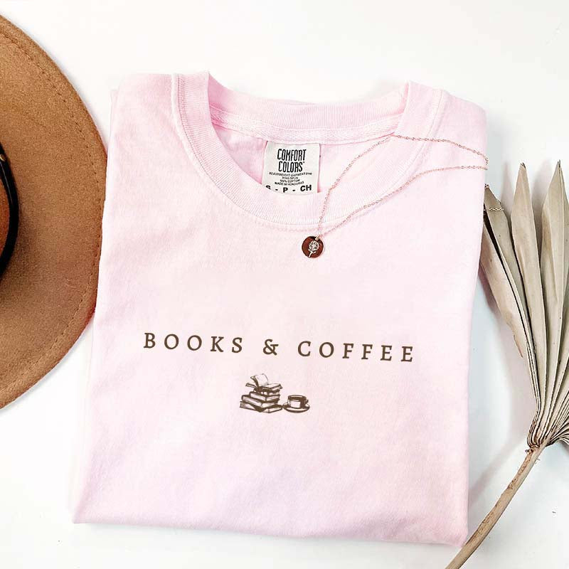Books and Coffee Reading T-Shirt