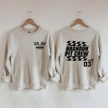 Personalized Pit Crew Racing Sweatshirt