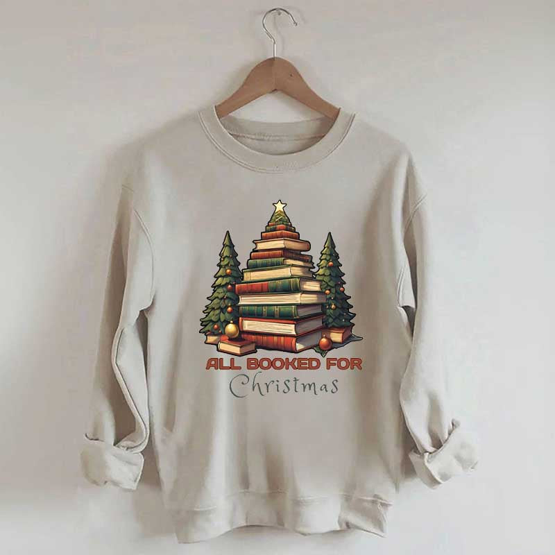 All Booked for Christmas Tree Sweatshirt