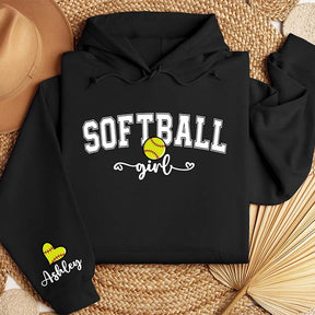 Custom Softball Girl Hoodie