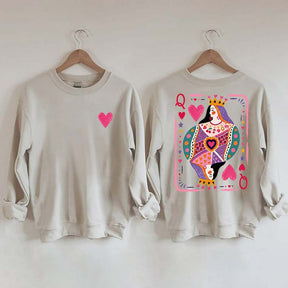 Vintage Queen of Hearts Graphic Sweatshirt