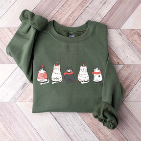 Cute Cat Christmas Women Sweatshirt