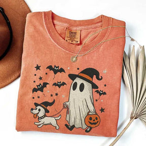 Spooky Paws Ghost Dog Halloween T-Shirt