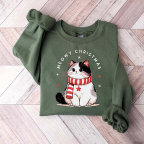 Cat Meowy Christmas Sweatshirt