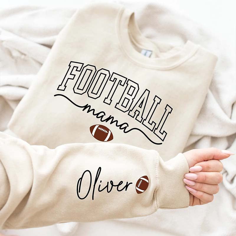 Personalize Football Season Mama Sweatshirt