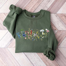 Cottagecore Spring Floral Graphic Sweatshirt
