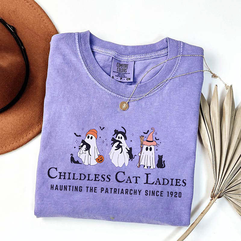 Halloween Childless Cat Lady T-Shirt