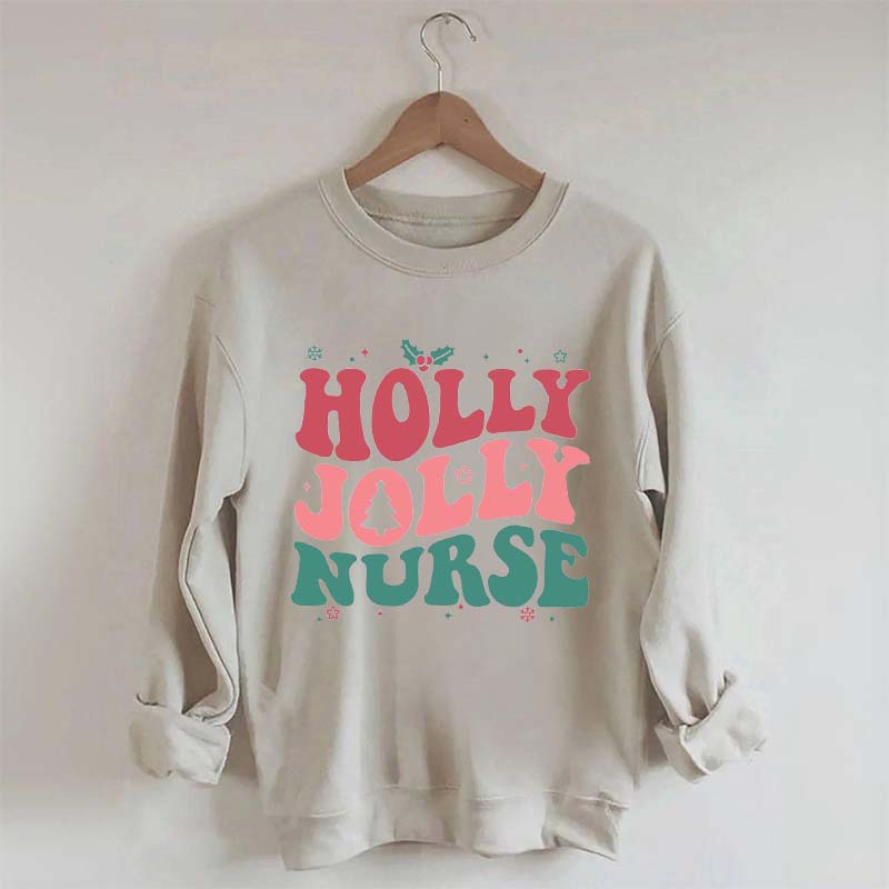 Holly Jolly Nurse Christmas Sweatshirt