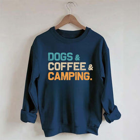 Dogs Coffee Camping Sweatshirt