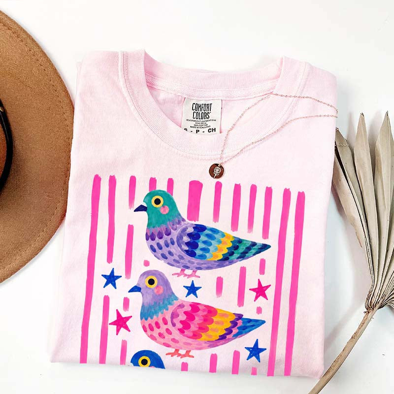 Colorful Pigeon Cute Bird T-Shirt
