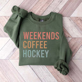 Weekends Coffee Hockey Sport Mom Sweatshirt