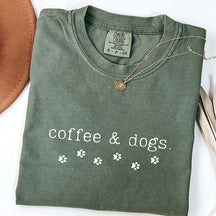 Comfort Colors Coffee & Dogs T-Shirt