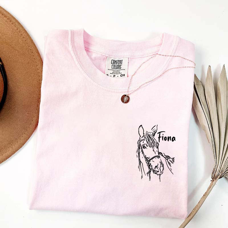 Custom Horse Equestrian Name T-Shirt