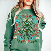 Scandinavian Christmas Folk Art Sweatshirt