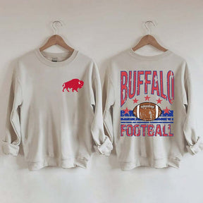 Buffalo Football Vintage Distressed Style Sweatshirt