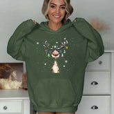 Vintage Reindeer Hoodie