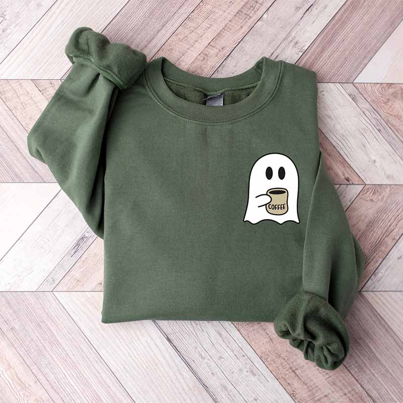 Cute Spooky Coffee Halloween Party Sweatshirt