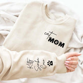 Personalized Pet Cats Name Sleeve Sweatshirt