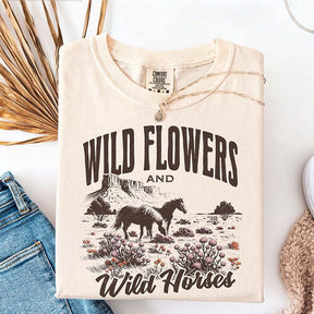 Women Vintage Wild Flowers T-Shirt