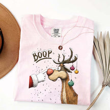 Boop Reindeer Comfort Colors Christmas T-Shirt