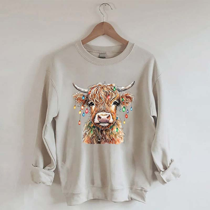 Merry Christmas Cow Sweatshirt