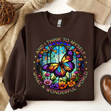 Butterfly Stained Glass Graphic Sweatshirt