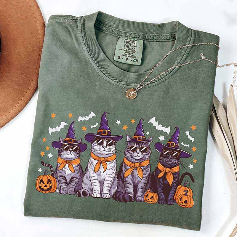 Fall Cat Lover Halloween T-Shirt