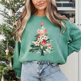 Winter Floral Christmas Tree Sweatshirt