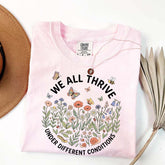 Neurodiversity Awareness Retro Wildflowers T-Shirt