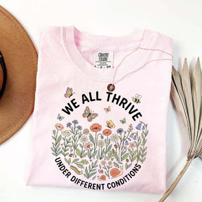 Neurodiversity Awareness Retro Wildflowers T-Shirt