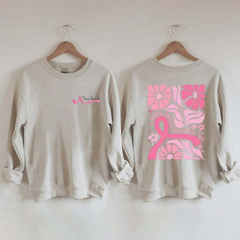 Personalized Breast Cancer Support Sweatshirt