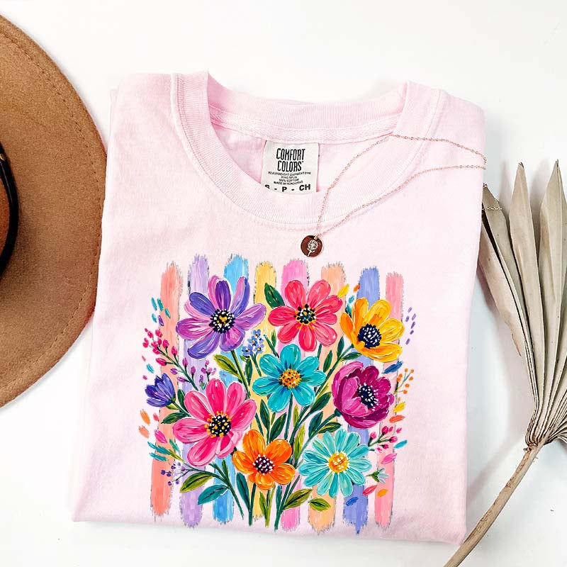 Comfort Colors Daisy Brushstroke Floral T-Shirt
