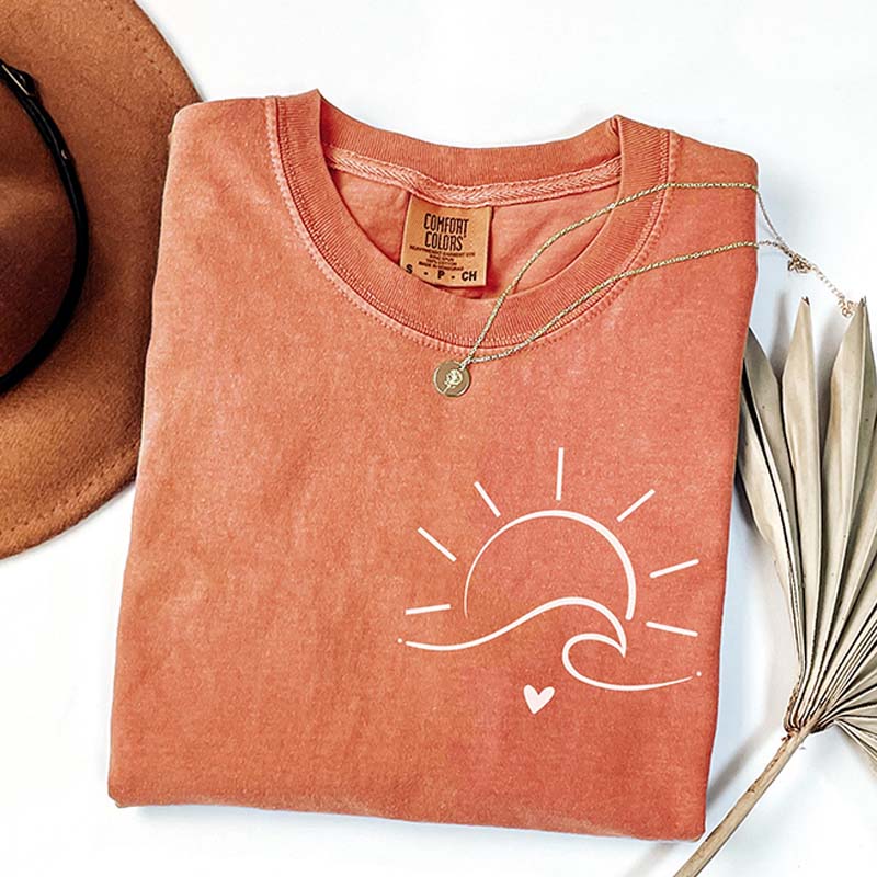 Minimalist Sun Waves T-Shirt