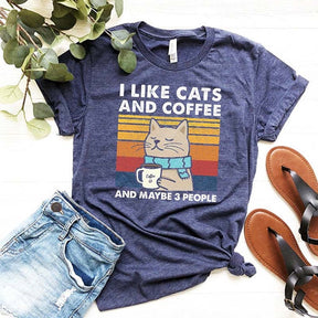 I Like Cats And Coffee T-Shirt