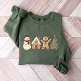 Cute Gingerbread Cookies Snowman Sweatshirt