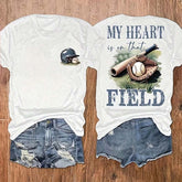 Baseball Mom My Heart Is On That Field T-Shirt