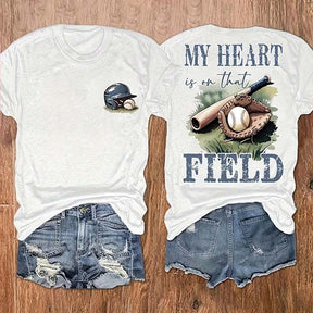 Baseball Mom My Heart Is On That Field T-Shirt