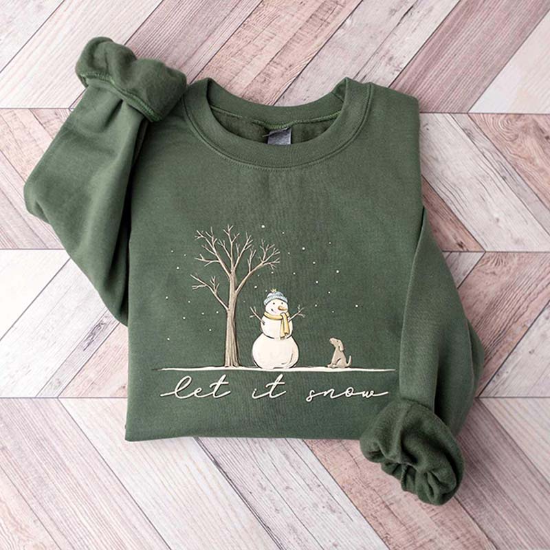 Let It Snow Snowman Christmas Sweatshirt