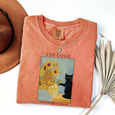 Van Gogh Irises Cat T-Shirt