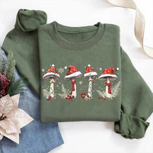 Christmas Mushroom Hippie Holiday Sweatshirt