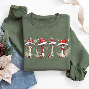 Christmas Mushroom Hippie Holiday Sweatshirt